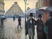 Gustave Caillebotte Paris Street Rainy Day painting